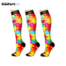 Kit 3 Pares de Meia Compressão 20-30 mmHg - Felicidade