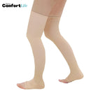 Meias de Compressão 7/8 Sem Ponteira 18-21 mmHg - Nude
