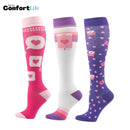 Kit 3 Pares de Meia Compressão 20-30 mmHg - Like Rosa