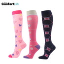 Kit 3 Pares de Meia Compressão 20-30 mmHg - Coração