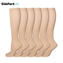 Kit 6 Pares de Meia Compressão 20-30 mmHg - Nude