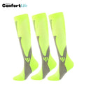 Kit 3 Pares de Meia Compressão 20-30 mmHg - Iron Neon