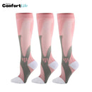 Kit 3 Pares de Meia Compressão 20-30 mmHg - Iron Rosa