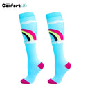 Kit 2 Pares de Meia Compressão 20-30 mmHg - Arco-íris