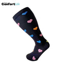 Meias de Compressão ConfortLife Plus Size - Coração