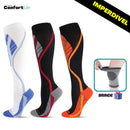 Kit 3 Pares de Meia Compressão 20-30 mmHg - Robot  (Premium) - COMPRE 2 LEVE 3 + Brinde