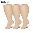Kit Plus Size 3 Pares de Meias Compressão 20-30mmHg - Pele