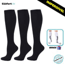 Kit 3 Pares de Meia Compressão 20-30 mmHg - Pretas - COMPRE 2 LEVE 3 + Brinde