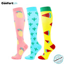 Kit 3 Pares de Meia Compressão 20-30 mmHg - Tropical