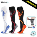 Kit 3 Pares de Meia Compressão 20-30 mmHg - Robot  (Premium) - COMPRE 2 LEVE 3 + Brinde