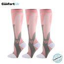 Kit 3 Pares de Meia Compressão 20-30 mmHg - Iron Rosa