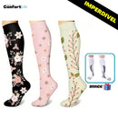 Kit 3 Pares de Meia Compressão 20-30 mmHg - Jardim - COMPRE 2 LEVE 3 + Brinde