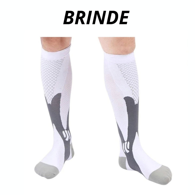 Kit 6 Pares de Meia Compressão 20-30 mmHg - Lisas - COMPRE 4 LEVE 6 + Brinde