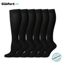 Kit 6 Pares de Meia Compressão 20-30 mmHg - Pretas