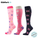 Kit 3 Pares de Meia Compressão 20-30 mmHg - Coração