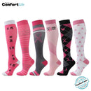 Kit 6 Pares de Meia Compressão 20-30 mmHg - Pink