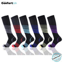 Kit 6 Pares de Meia Compressão 20-30 mmHg - Treino Black