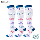 Kit 3 Pares de Meia Compressão 20-30 mmHg - Cardio Branca