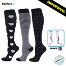 Kit 3 Pares de Meia Compressão 20-30 mmHg - Toronto - COMPRE 2 LEVE 3 + Brinde