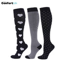 Kit 3 Pares de Meia Compressão 20-30 mmHg - Toronto - COMPRE 2 LEVE 3 + Brinde (PROMO)