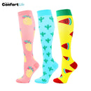 Kit 3 Pares de Meia Compressão 20-30 mmHg - Tropical