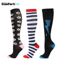 Kit 3 Pares de Meia Compressão 20-30 mmHg - Compostela