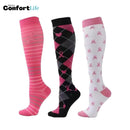 Kit 3 Pares de Meia Compressão 20-30 mmHg - Outubro Rosa 2